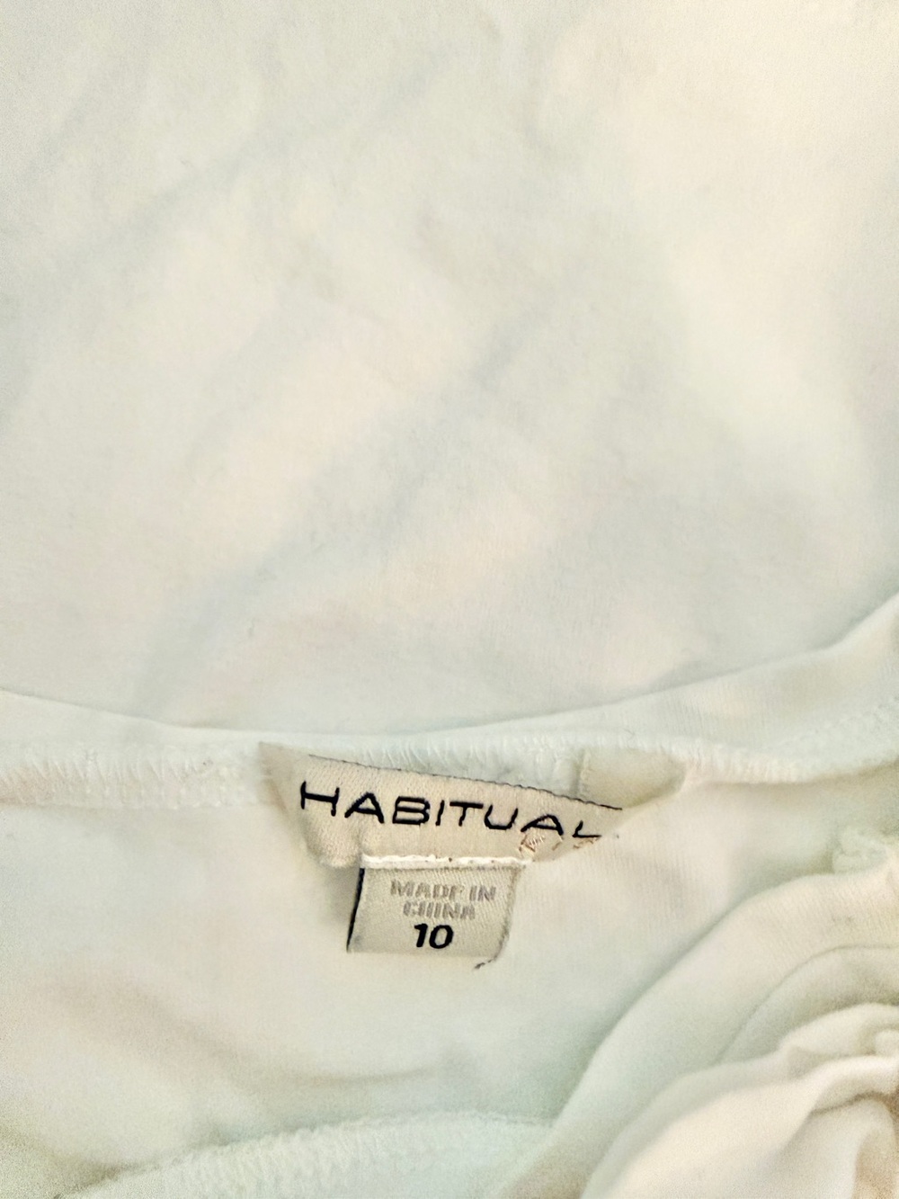 Habitual Bow Ruffle White Top Size 10 - Picture 3 of 7